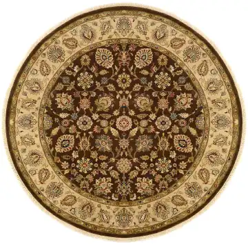 Ковёр Jaipur 1088 — коричневый и кремовый, растительный рисунок
