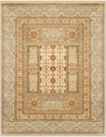 Ковёр Jaipur 1089 — кремовый и коричневый, геометрический рисунок