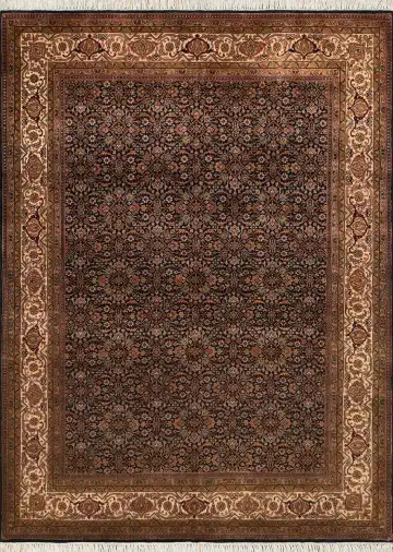 Ковёр Shiraz 1090 — коричневый и кремовый, с медальоном