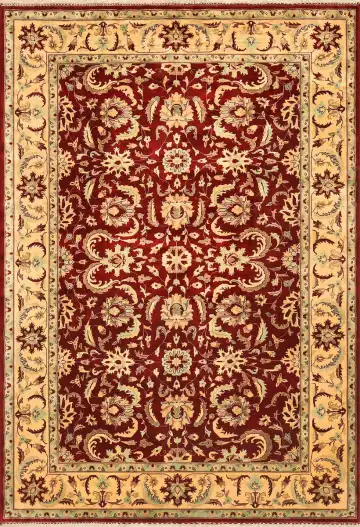 Ковёр Peshavar 1099 — красный и бежевый, с медальоном