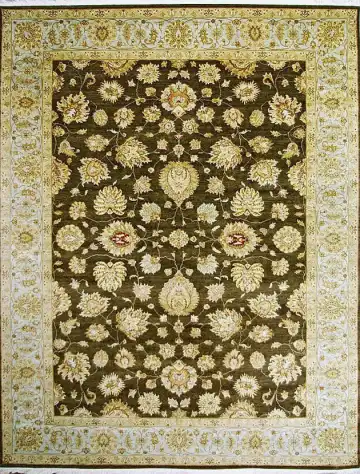 Ковёр Jaipur 1101 — коричневый и кремовый, растительный рисунок