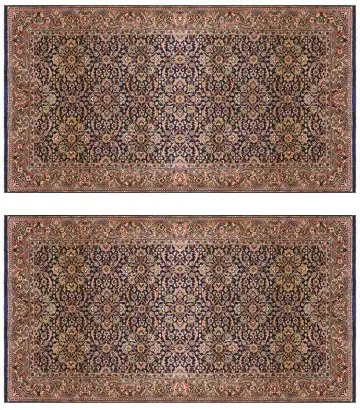 Ковёр Shiraz 1109 — красный и коричневый, растительный рисунок
