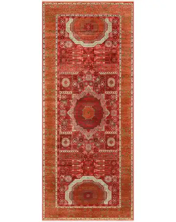 Ковёр Mamluk 1117 — красный и белый, с медальоном