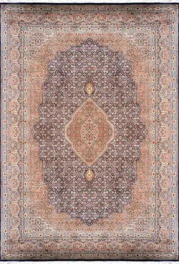 Ковёр Shiraz 1122 — коричневый и кремовый, с медальоном