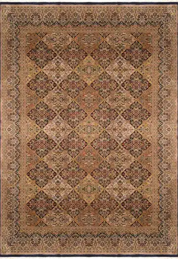 Ковёр Shiraz 1127 — коричневый и кремовый, геометрический рисунок
