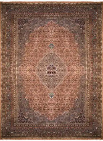 Ковёр Shiraz 1128 — красный и коричневый, с медальоном