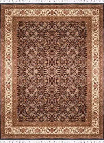 Ковёр Shiraz 1141 — коричневый и кремовый, растительный рисунок