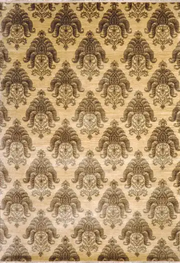Ковёр Arabesque 1165 — кремовый и коричневый, восточный орнамент