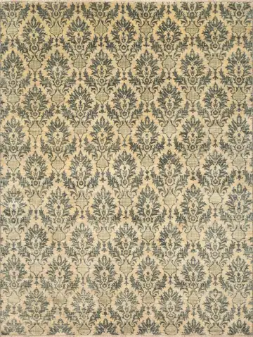 Ковёр Arabesque 1171 — кремовый и зелёный, восточный орнамент