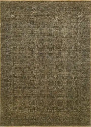 Ковёр Moire 1173 — зелёный и коричневый, геометрический рисунок