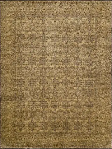 Ковёр Moire 1177 — золотистый и бежевый, геометрический рисунок