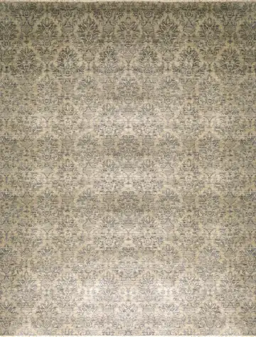Ковёр Arabesque 1186 — кремовый и зелёный, винтажный рисунок