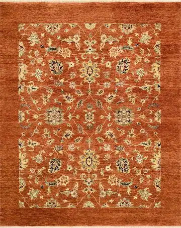Ковёр Mille Fleur 1188 — красный и золотистый, растительный рисунок