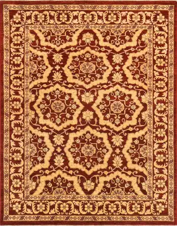 Ковёр Saltani 1232 — красный и жёлтый, восточный орнамент