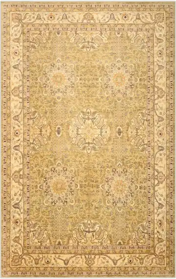 Ковёр Saltani 1236 — жёлтый и коричневый, растительный рисунок