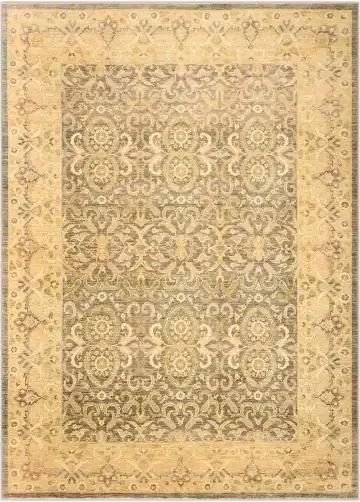 Ковёр Saltani 1241 — жёлтый и коричневый, восточный орнамент