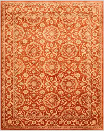 Ковёр Saltani 1246 — оранжевый и кремовый, с медальоном