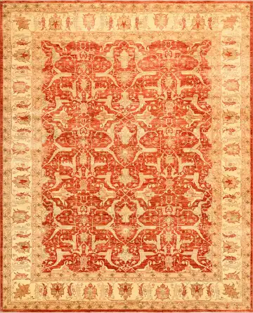Ковёр Saltani 1265 — красный и бежевый, с медальоном