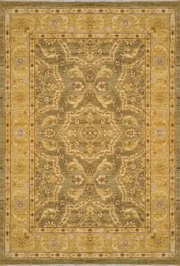 Ковёр Saltani 1283 — золотистый и кремовый, растительный рисунок