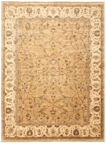 Ковёр Saltani 1336 — кремовый и коричневый, восточный орнамент