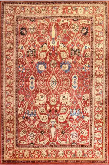 Ковёр Saltani 1405 — кремовый и коричневый, восточный орнамент
