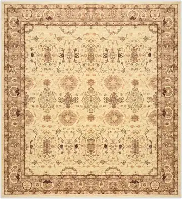 Ковёр Saltani 1457 — кремовый и коричневый, восточный орнамент