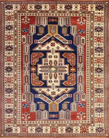 Ковёр Shirvan 1487 — коричневый и кремовый, геометрический рисунок