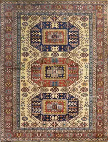 Ковёр Shirvan 1505 — красный и синий, с медальоном