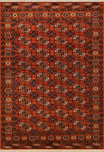 Ковёр Bukhara 1519 — красный и синий, с медальоном