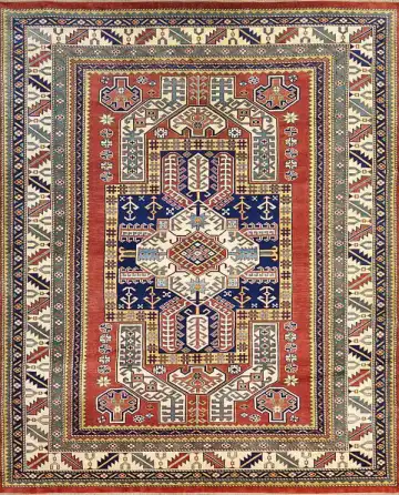 Ковёр Shirvan 1556 — кремовый и бежевый, с медальоном