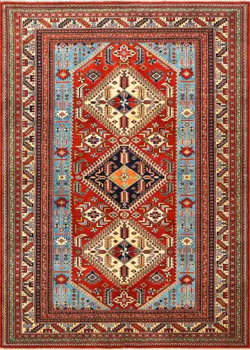Ковёр Shirvan 1575 — красный и голубой, с медальоном