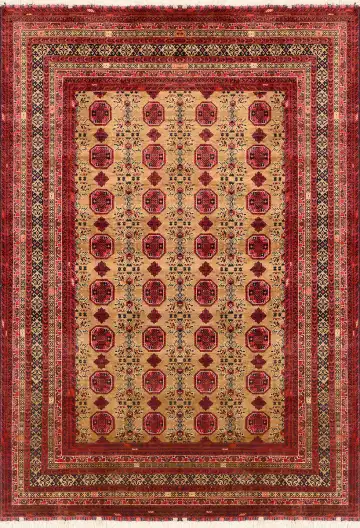 Ковёр Baluchi 1580 — красный и бежевый, восточный орнамент