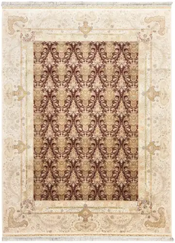 Ковёр Rocaille 1609 — кремовый и коричневый, восточный орнамент