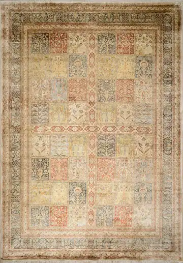 Ковёр Paradise Garden 1620 — бежевый и красный, растительный рисунок