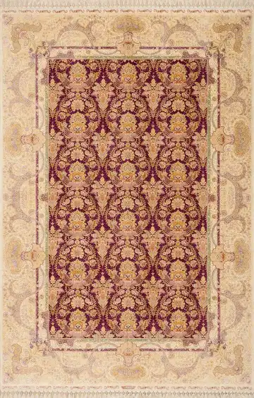 Ковёр Rocaille 1634 — кремовый и красный, восточный орнамент