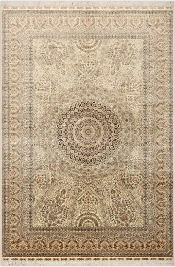 Ковёр Gombad 1662 — бежевый и кремовый, восточный орнамент