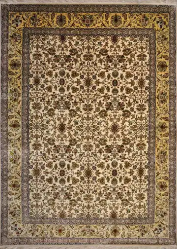Ковёр Кашмир 1664 — кремовый и золотистый, восточный орнамент