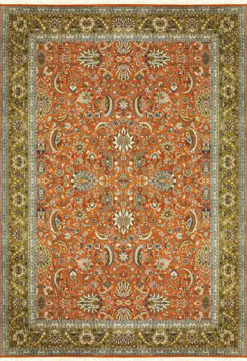 Ковёр Afshan 1681 — золотистый и кремовый, с медальоном