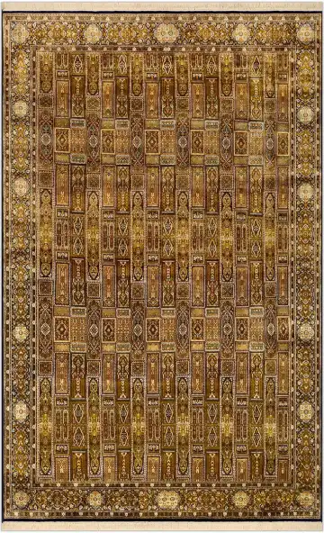 Ковёр Heshti 1706 — жёлтый и коричневый, восточный орнамент