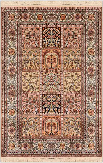 Ковёр Paradise Garden 1717 — красный и белый, восточный орнамент