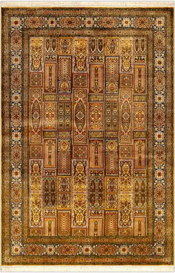 Ковёр Heshti 1738 — коричневый и белый, восточный орнамент