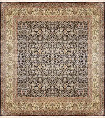 Ковёр Afshan 1739 — коричневый и кремовый, с медальоном