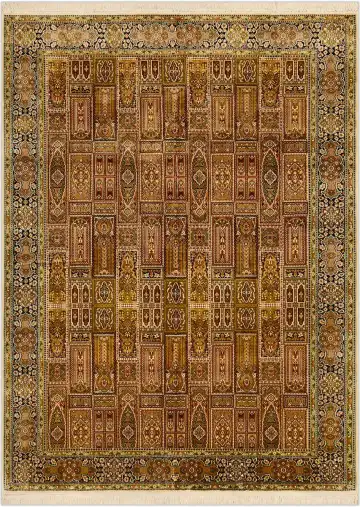 Ковёр Heshti 1741 — коричневый и кремовый, восточный орнамент