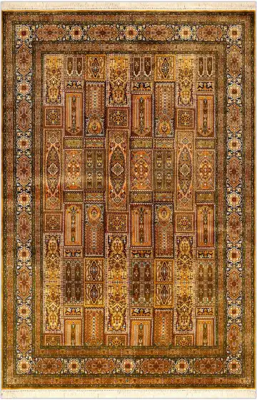 Ковёр Heshti 1744 — коричневый и белый, восточный орнамент
