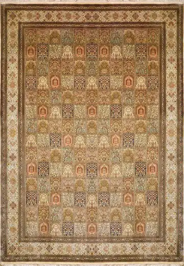 Ковёр Paradise Garden 1746 — бежевый и коричневый, сюжетный рисунок
