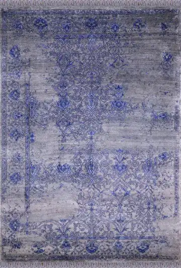 Ковёр Shabby Classic 1796 — серый и синий, винтажный рисунок