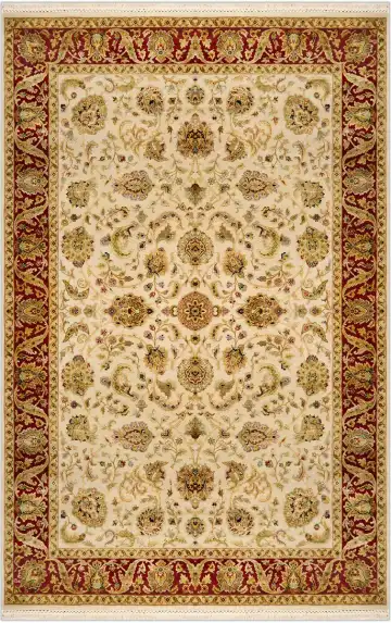 Ковёр Rajastan 1838 — кремовый и красный, растительный рисунок