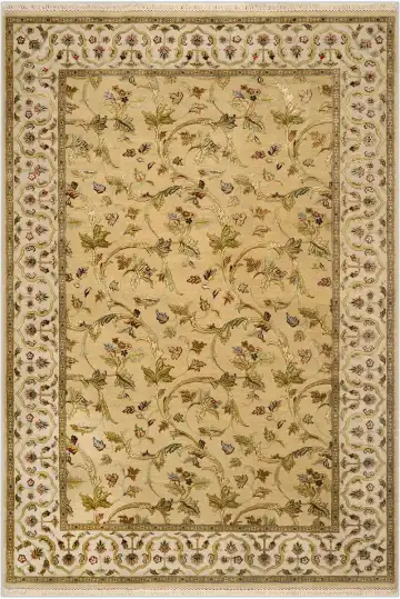 Ковёр Rajastan 1877 — кремовый и коричневый, растительный рисунок