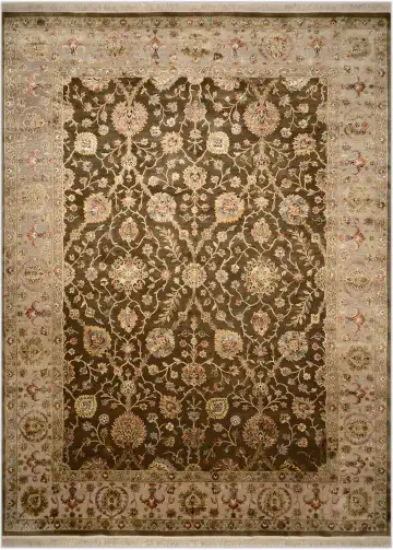 Ковёр Rajastan 1889 — кремовый и коричневый, растительный рисунок