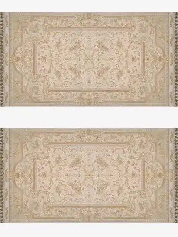 Ковёр Хереке 1901 — кремовый и золотистый, растительный рисунок